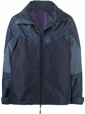 ETRO paisley-print sportswear jacket - Blue