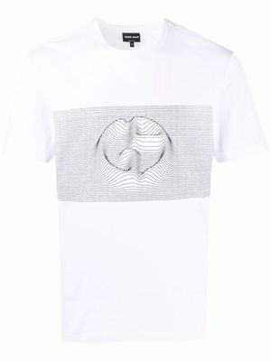 Giorgio Armani logo-print cotton T-shirt - White