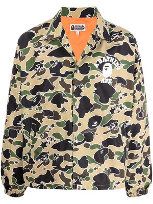 A BATHING APE® camouflage-print shirt jacket - Multicolour