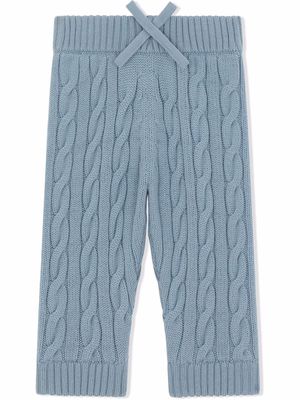 Dolce & Gabbana Kids cable knit trousers - Blue