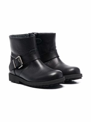 Bonpoint buckle detail ankle boots - Black