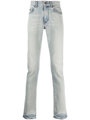 Saint Laurent faded-effect straight jeans - Blue