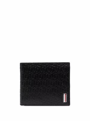Tommy Hilfiger embossed-monogram leather wallet - Black