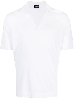 Drumohr wingtip-collar cotton t-shirt - White