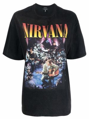 R13 Nirvana-print short-sleeved T-shirt - Black