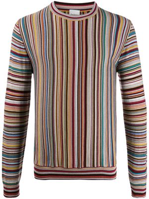 PAUL SMITH long sleeve striped knit jumper - Yellow