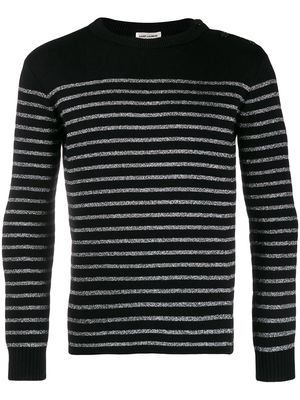 Saint Laurent horizontal-stripe jumper - Black