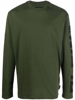 Philipp Plein logo-print long-sleeved T-shirt - Green
