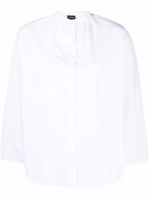 ASPESI collarless button-up shirt - 07072 WHITE