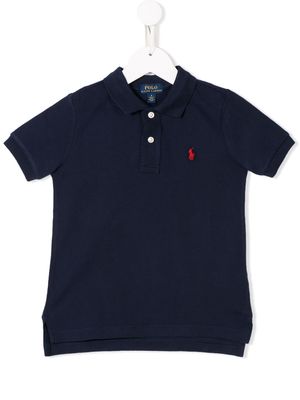 Ralph Lauren Kids embroidered logo polo shirt - Blue