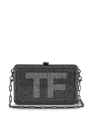 Tom Ford Vintage logo crystal-embellished clutch bag - Black