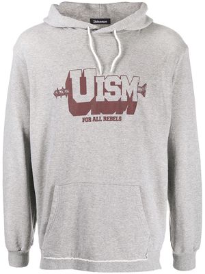 Undercoverism slogan-print hoodie - Grey