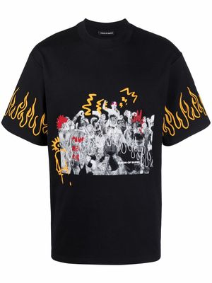 Vision Of Super punk print T-shirt - Black