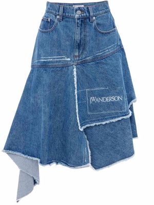 JW Anderson asymmetric denim skirt - Blue