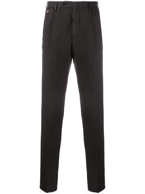 Pt01 skinny fit pleat detail trousers - Black