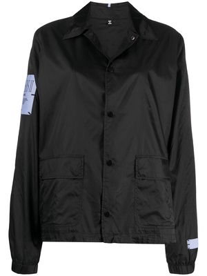 MCQ slogan print sport jacket - Black