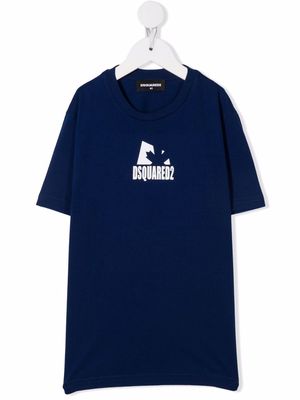 Dsquared2 Kids logo crew-neck T-shirt - Blue