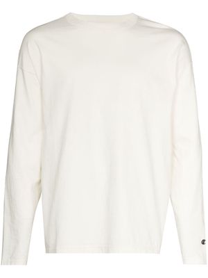 Champion logo-patch crew-neck sweatshirt - White