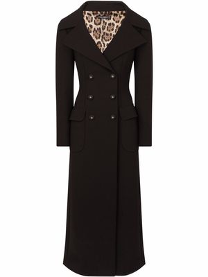 Dolce & Gabbana cinched double-breasted coat - Black
