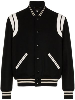 Saint Laurent Teddy bomber jacket - Black