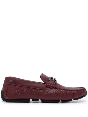 Bally logo slip-on loafers - Red