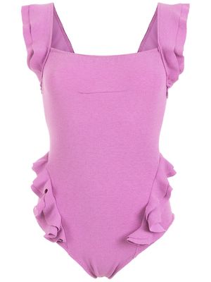 Clube Bossa Barbette ruffle-embellished swimsuit - Pink