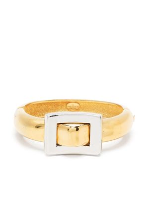 Givenchy Pre-Owned 1980-1990s buckle detail bangle bracelet - Gold