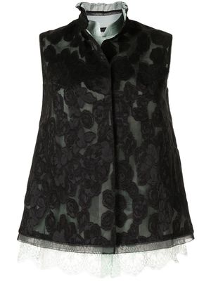 SHIATZY CHEN jacquard twin vest set - Black