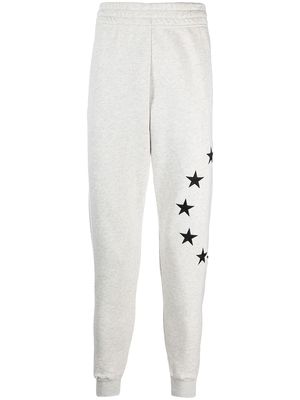 Etudes star-embroidery organic-cotton track shorts - Grey