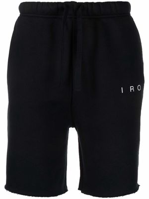 IRO embroidered-logo shorts - Black