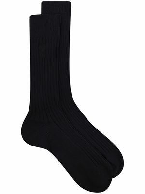 AMI Paris Ami de Coeur chunky-knit socks - Black