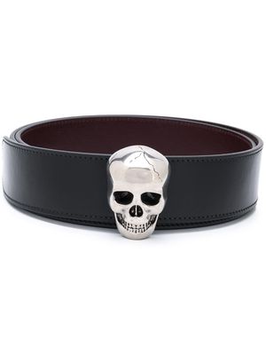 Alexander McQueen skull buckle belt - Black