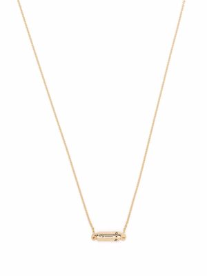 Le Gramme 18kt yellow gold polished capsule pendant necklace