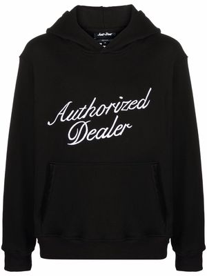 Just Don Authorized Dealer slogan-print cotton hoodie - Black