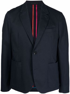 PS Paul Smith single-breasted cotton blazer - Blue