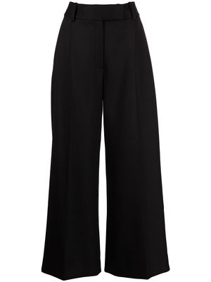 KHAITE Maarte high-waistd wide-leg trousers - Black