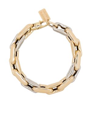 Lauren Rubinski 14kt gold two-tone chain-link bracelet