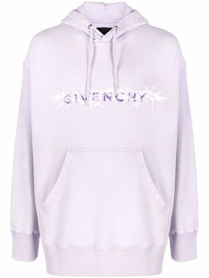 Givenchy Barbed Wire printed hoodie - Purple