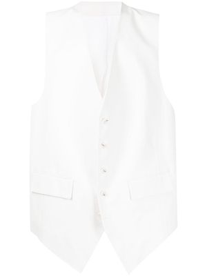 Raf Simons longline cotton waistcoat - White