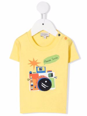 Paul Smith Junior camera-motif cotton T-Shirt - Yellow