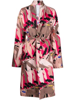 AZ FACTORY I Love My Body print robe - Pink