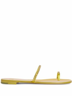Giuseppe Zanotti Colorful flat sandals - Yellow