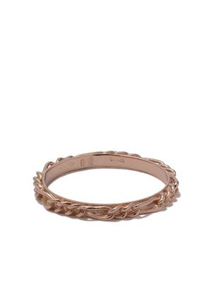 Wouters & Hendrix Gold 18kt rose gold Figaro Chain ring - PINK GOLD