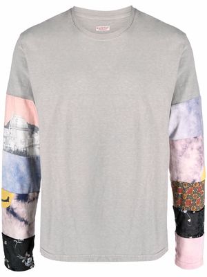 Kapital 18.5 patchwork cotton T-shirt - Grey