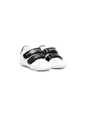 Givenchy Kids leather touch-strap trainers - White