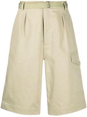 Auralee oversized pleated chino shorts - Neutrals