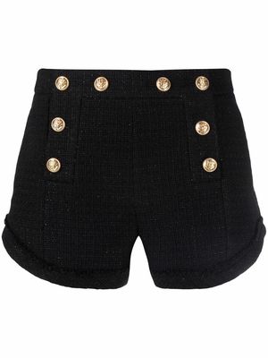 Dsquared2 button-detail tweed shorts - Black