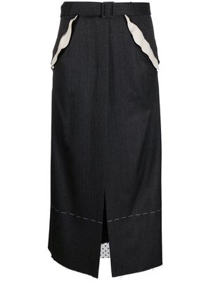 Maison Margiela cut-out belted skirt - Black