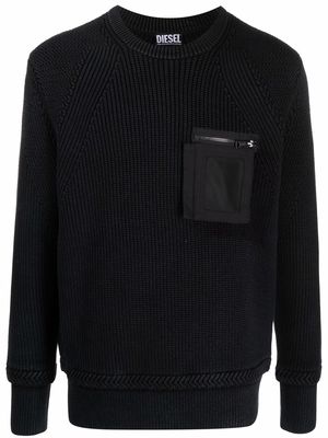 Diesel ribbed-knit jumper - Black