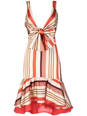 Silvia Tcherassi Arbore striped midi dress - Orange